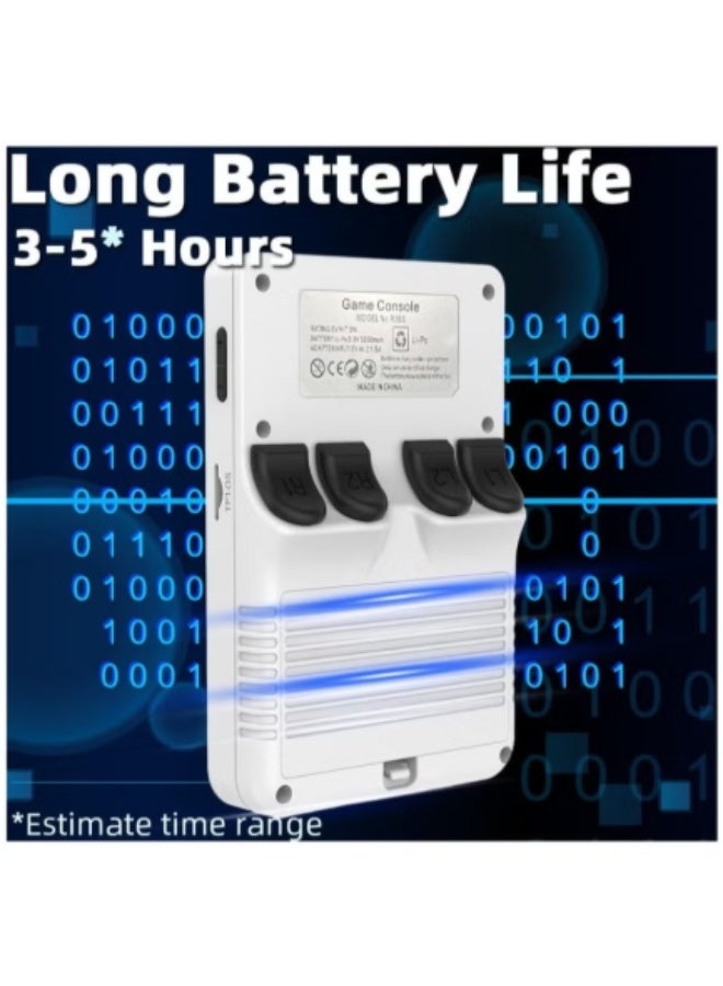 Handheld Retro R36S Game Console Linux System With 64G TF Card, 20000+ Games, Retro Video Game Console 3.5 Inch IPS Screen White - Image 2